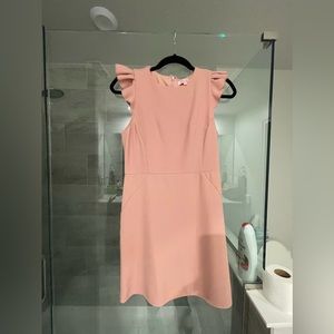 Pink Lily Baby Pink Dress with Ruffle Sleeve